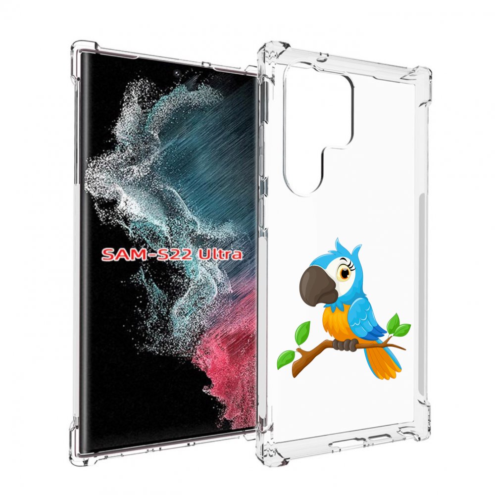 

Чехол MyPads попугайчик детский для Samsung Galaxy S23 Ultra, Прозрачный, Tocco