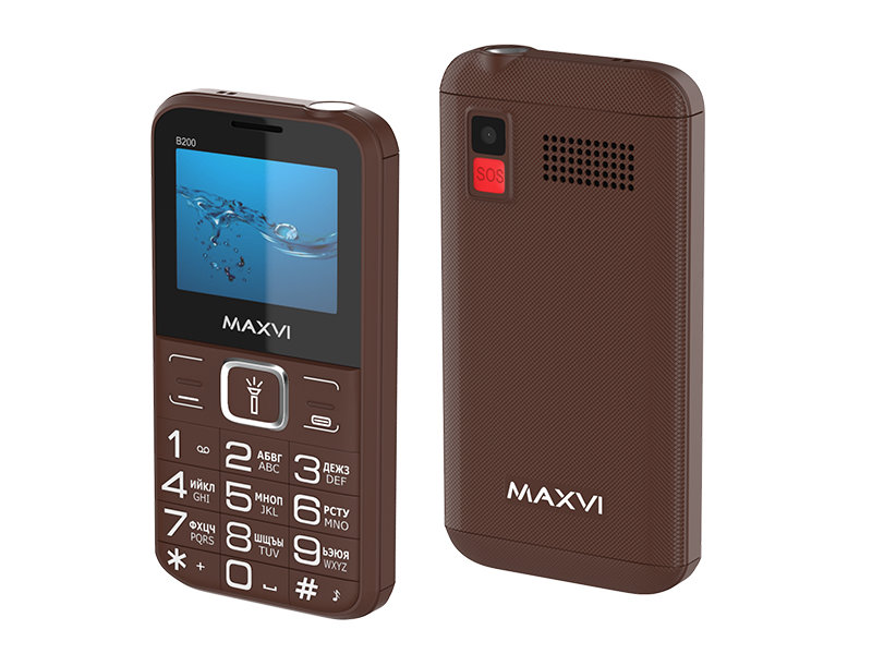 фото Мобильный телефон maxvi b200 brown