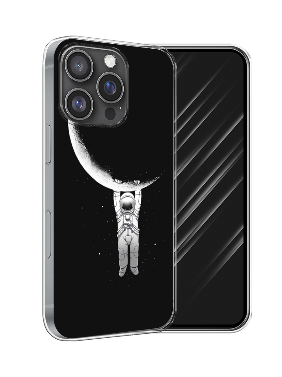 

Чехол Awog на Apple iPhone 16 Pro "Космонавт", Белый;черный, 16250-1