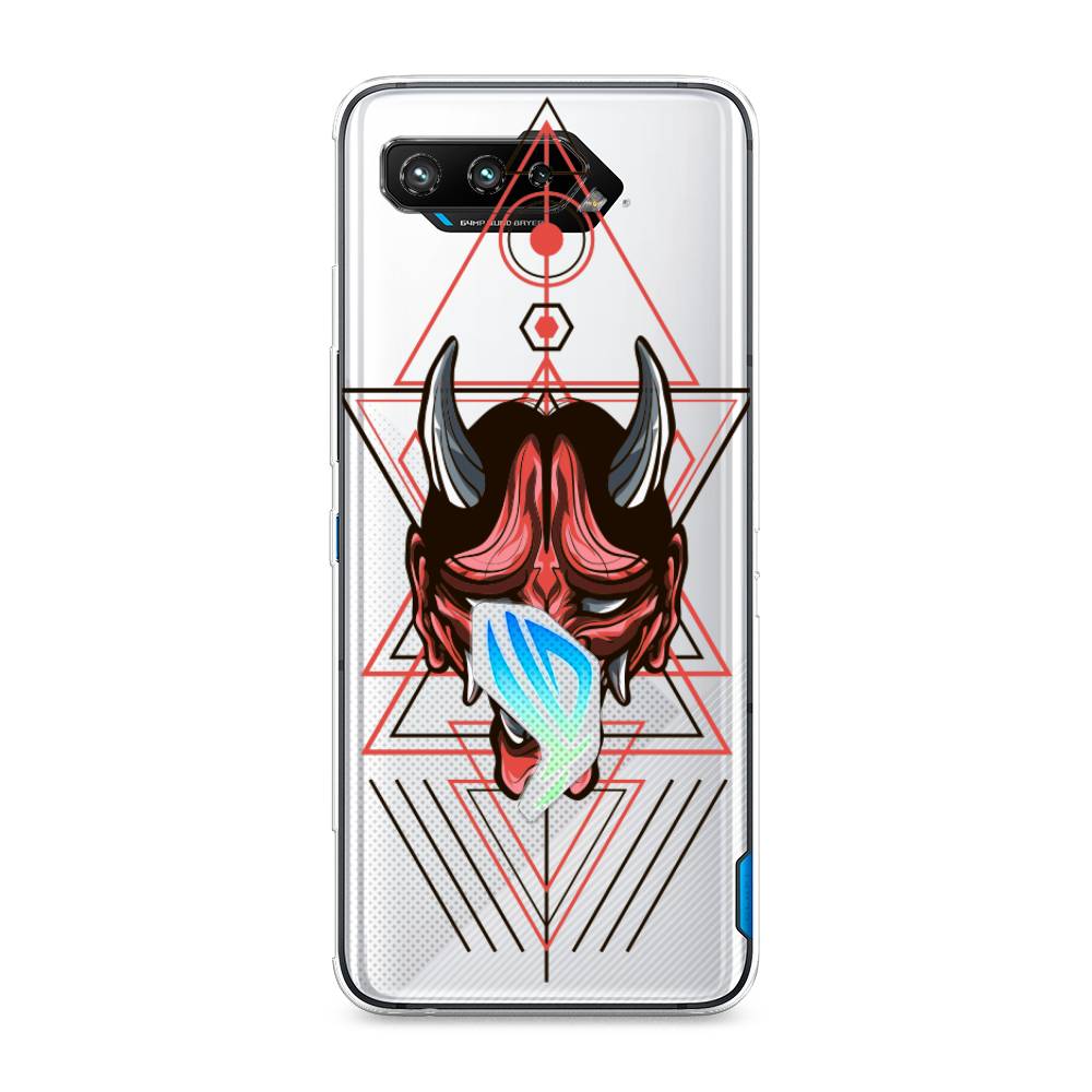 

Чехол на Asus ROG Phone 5 "Hanya Oni mask", Серый;красный;черный, 44550-4