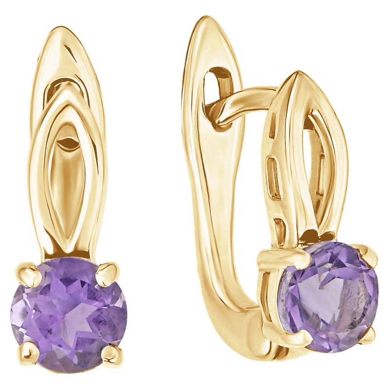 

Серьги из серебра с аметистом LAZURIT-ONLINE 7714YG, 7714YG