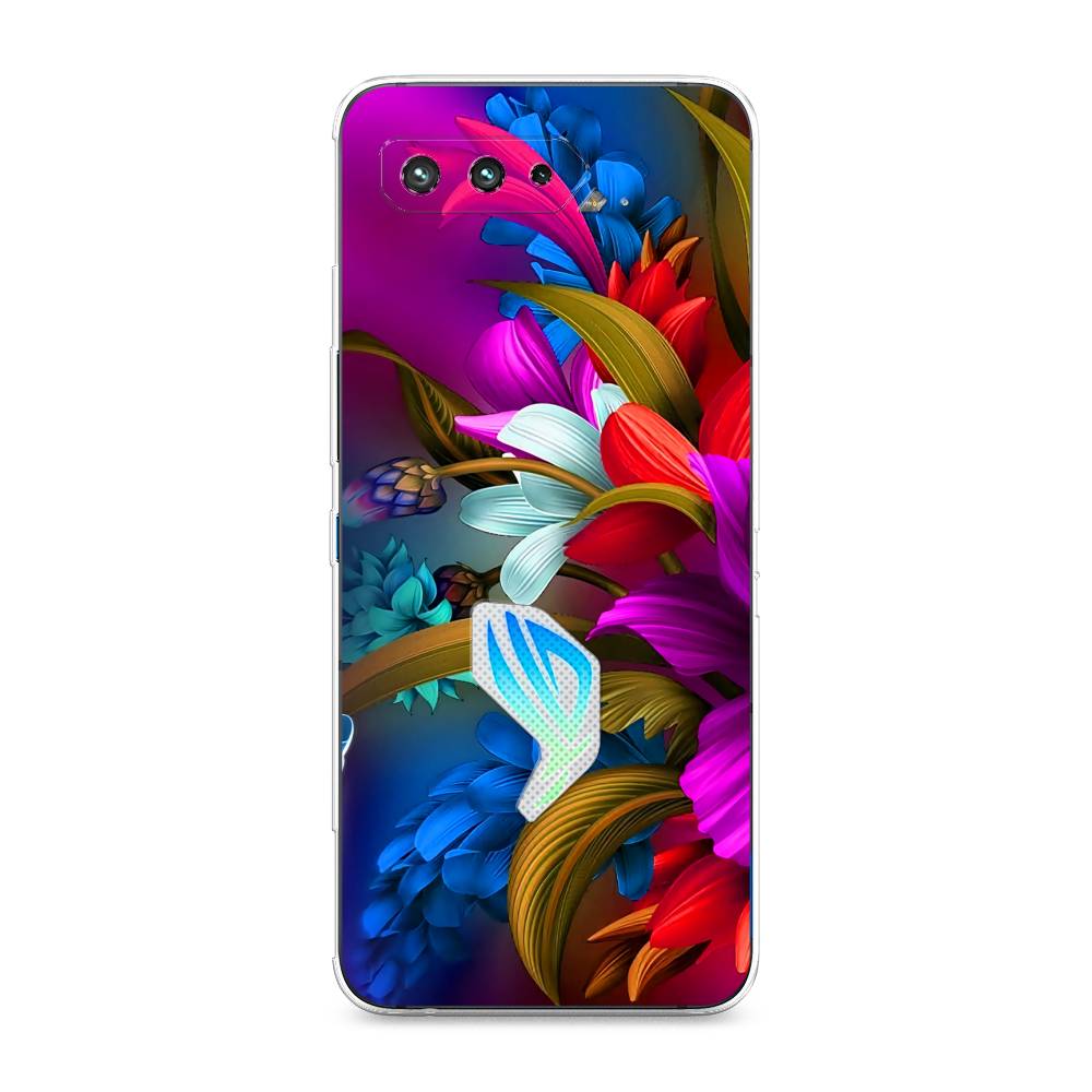 

Чехол на Asus ROG Phone 5 "Фантастические цветы", Фиолетовый;красный;синий, 44550-2