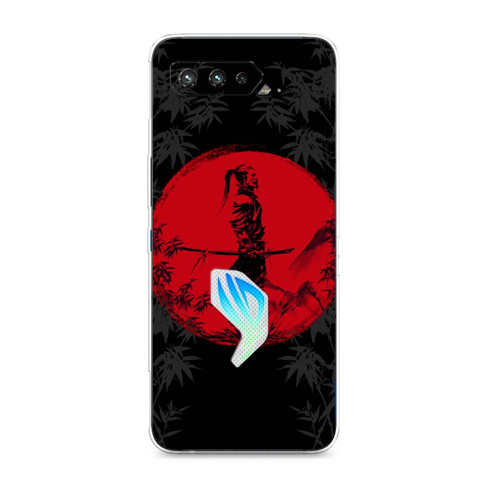 

Чехол на Asus ROG Phone 5 "Самурай на красном фоне", Черный;красный;серый, 44550-4