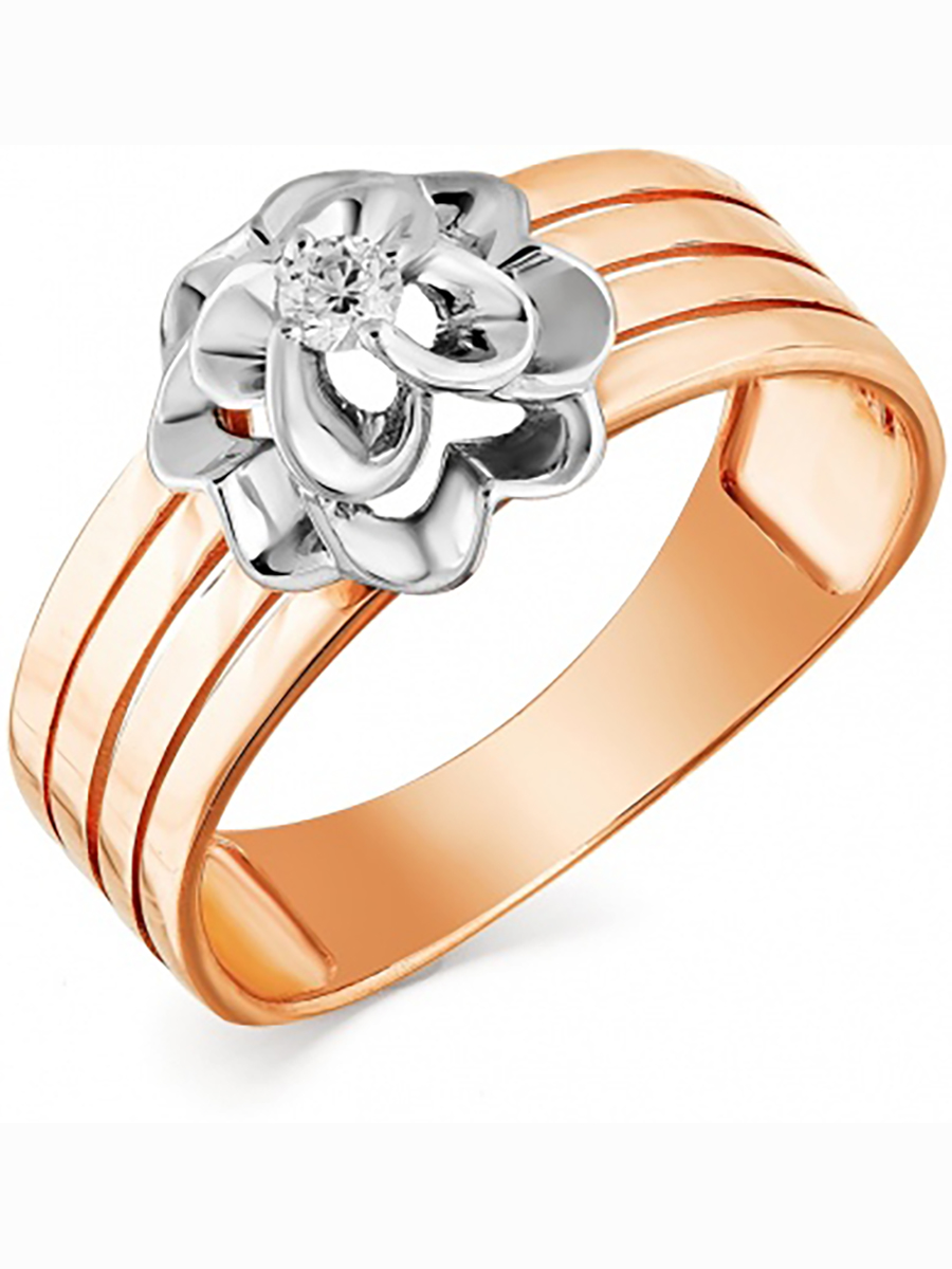 

Кольцо из красного золота с 1 бриллиантом р. 20 Master Brilliant 1-107-693, 1-107-693