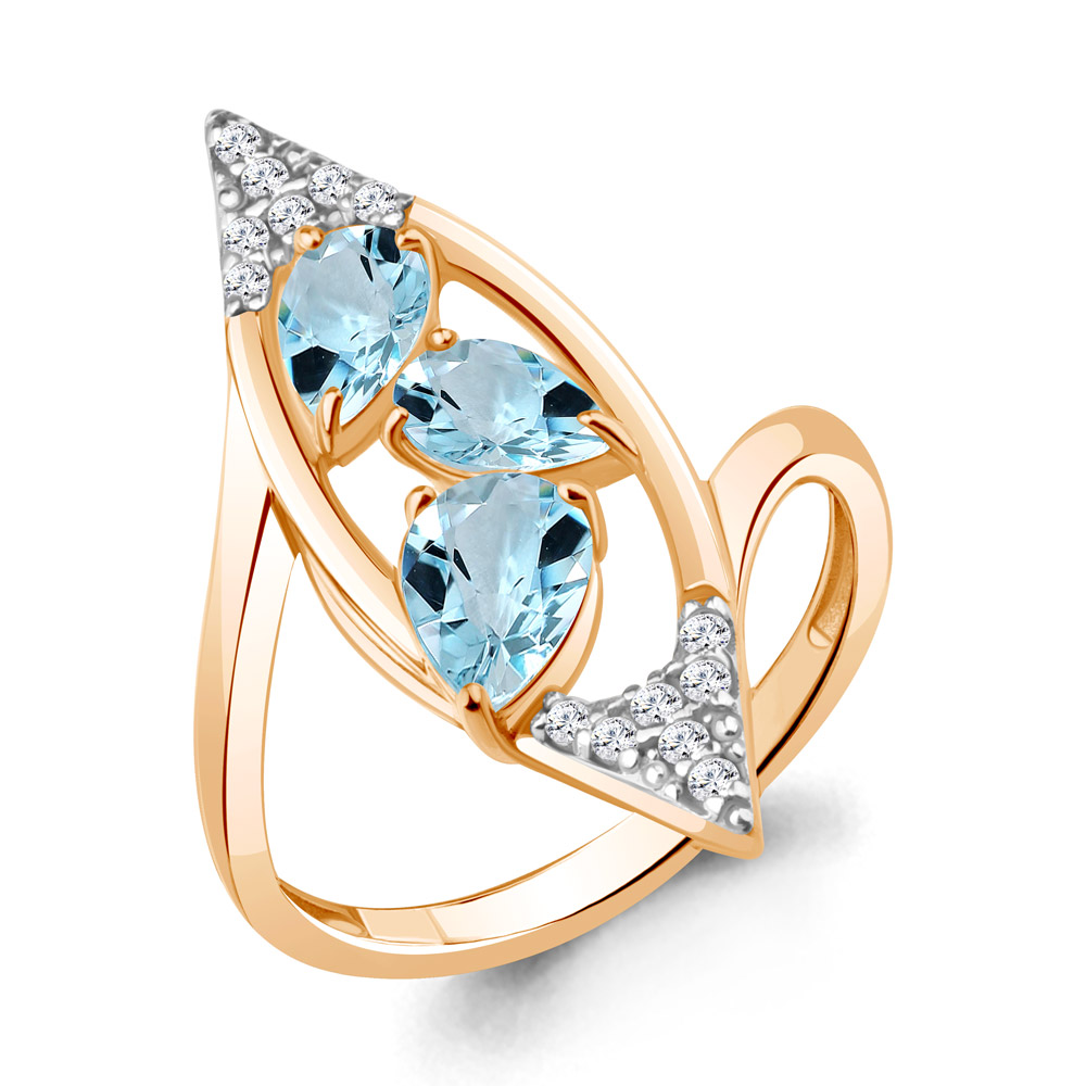 

Кольцо из серебра с топазом Aquamarine Aquamarine 6968902А_925_з р, 6968902А_925_з