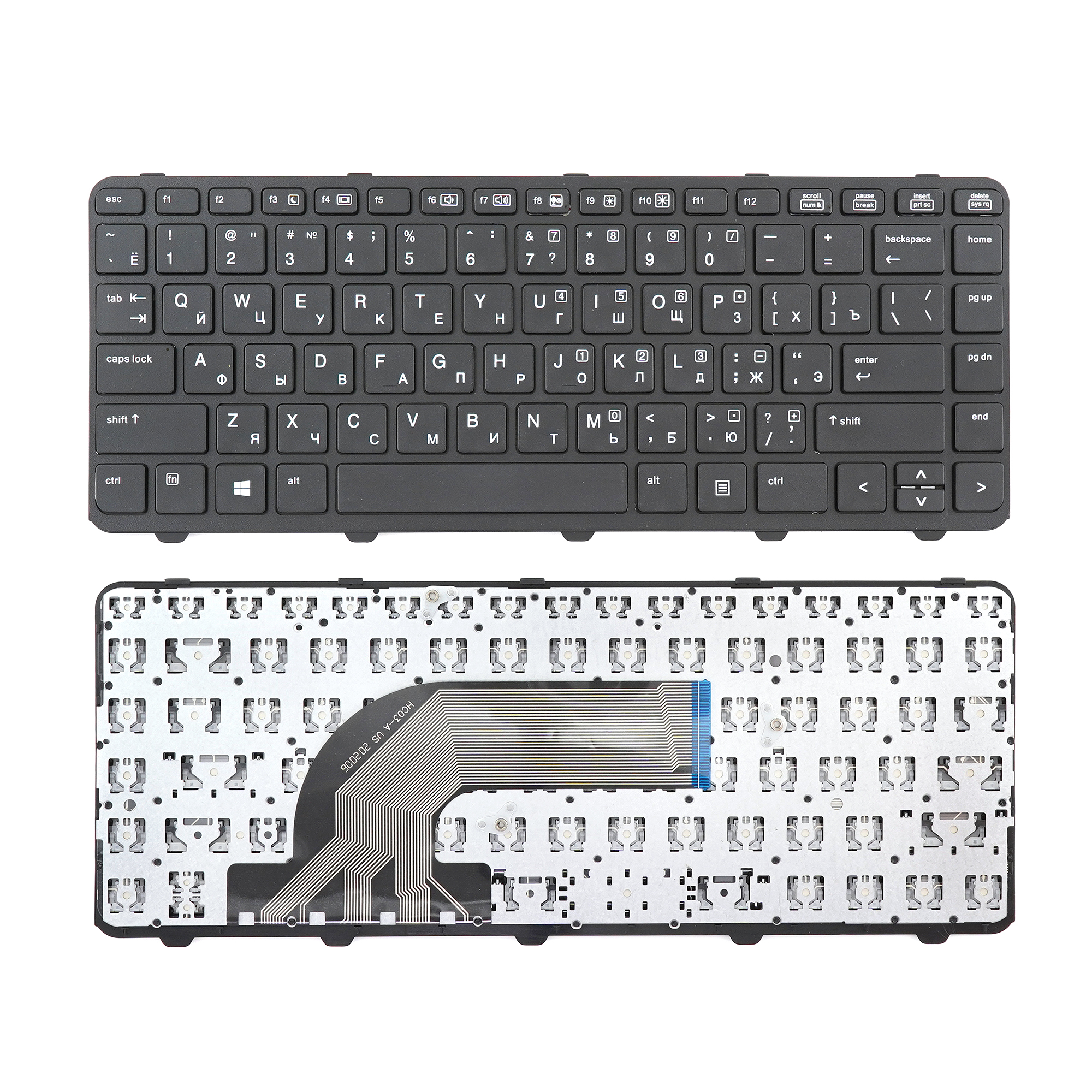 

Клавиатура Azerty для ноутбука HP 430 G2/ 440 G0/ 440 G1 черная с рамкой, 639396-251