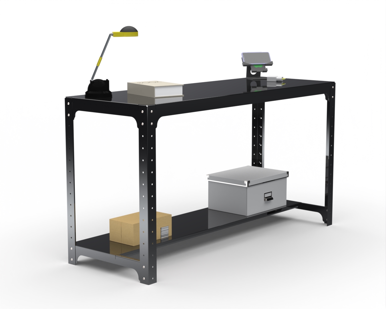 

Стол металлический Metalex серия KIT 750х1300х600 (одна полка) (черный)