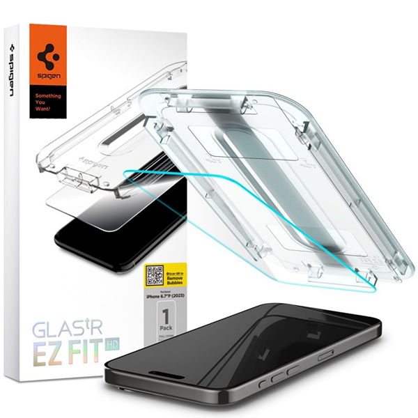 Защитное стекло Spigen Glas.tR Ez Fit для iPhone 15 Pro 6.1