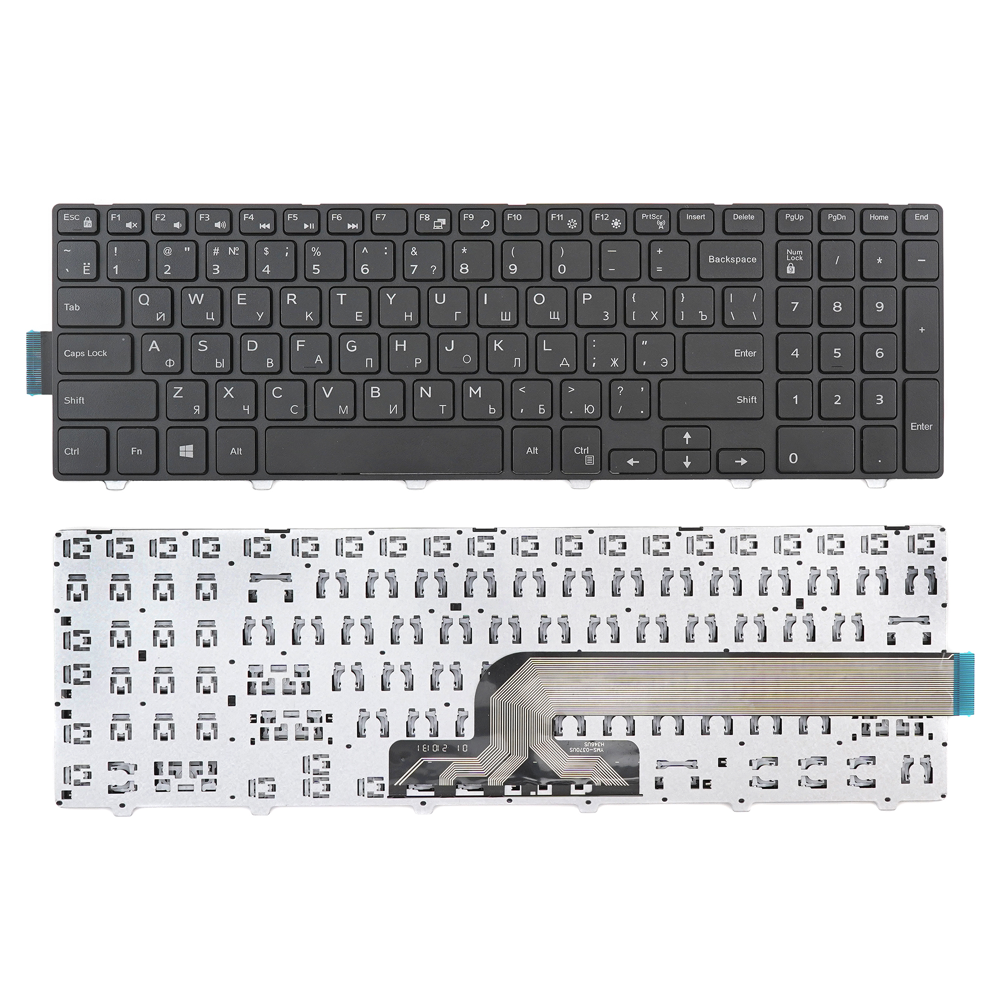 Клавиатура Azerty для ноутбука Dell 15-3000/ 15-5000/ 17-5000 черная