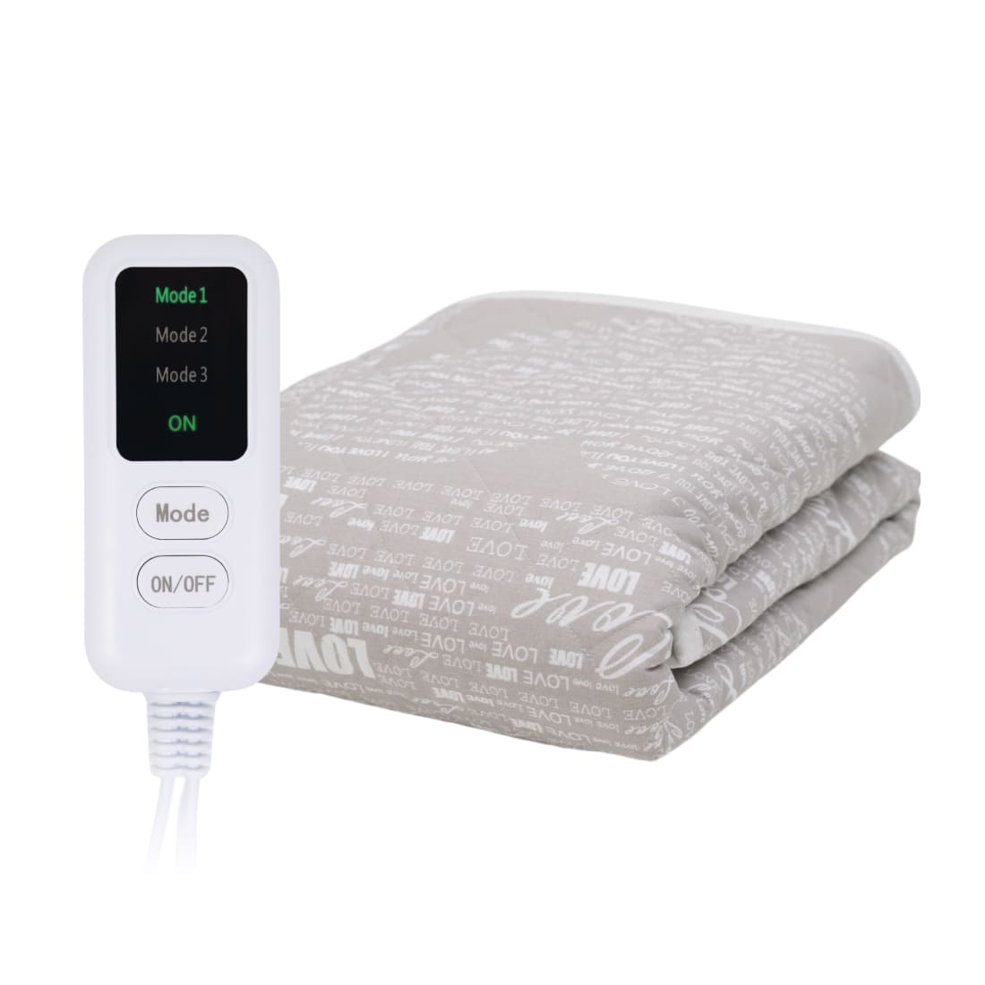 фото Электроодеяло ecosapiens grey, одеяло с подогревом, одеяло электрическое, 150 х180 см