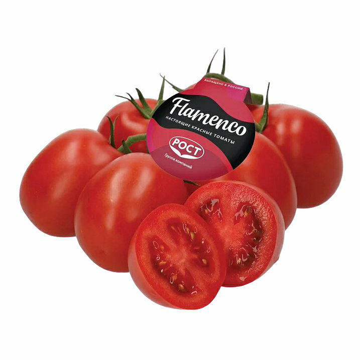 

Помидоры сливовидные Flamenco Internal Red красные на ветке