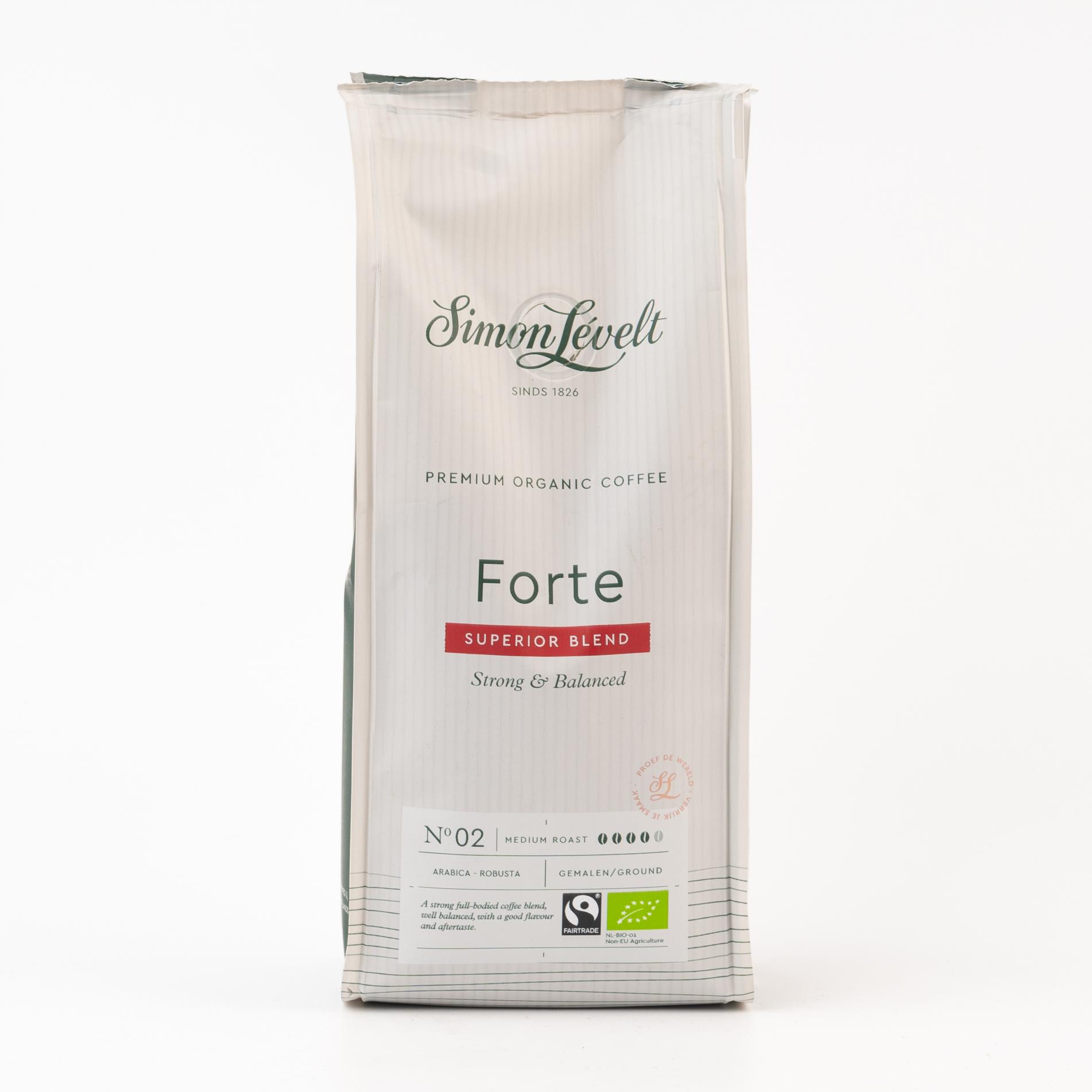 

Simon Levelt Кофе натуральный жареный молотый FORTE(смесь 60% Арабика, 40% Робуста) 250 г