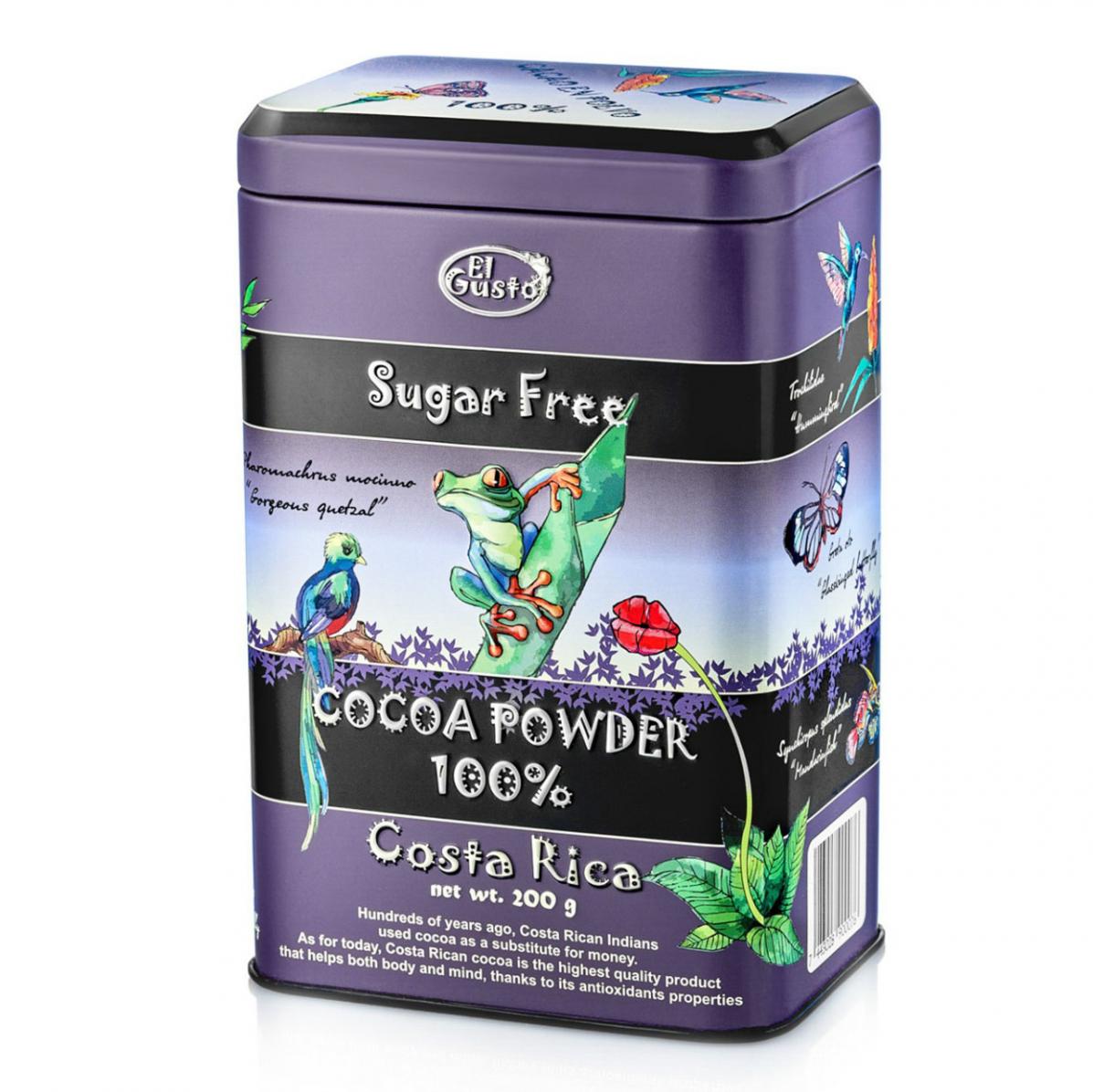 фото Какао el gusto sugar free cocoa powder 100% - 200 г