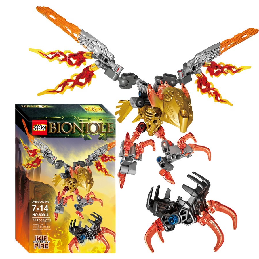 Конструктор KSZ Bionicle — Икир тотемное животное огня 609-4 3d конструктор ksz 609 1 бионикл уксар тотемное животное джунглей 89 дет