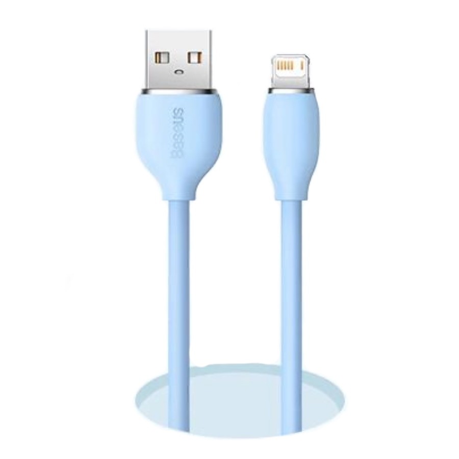 

Кабель Baseus Jelly USB - Lightning 2.4A, 1.2 м, голубой (CAGD000003)