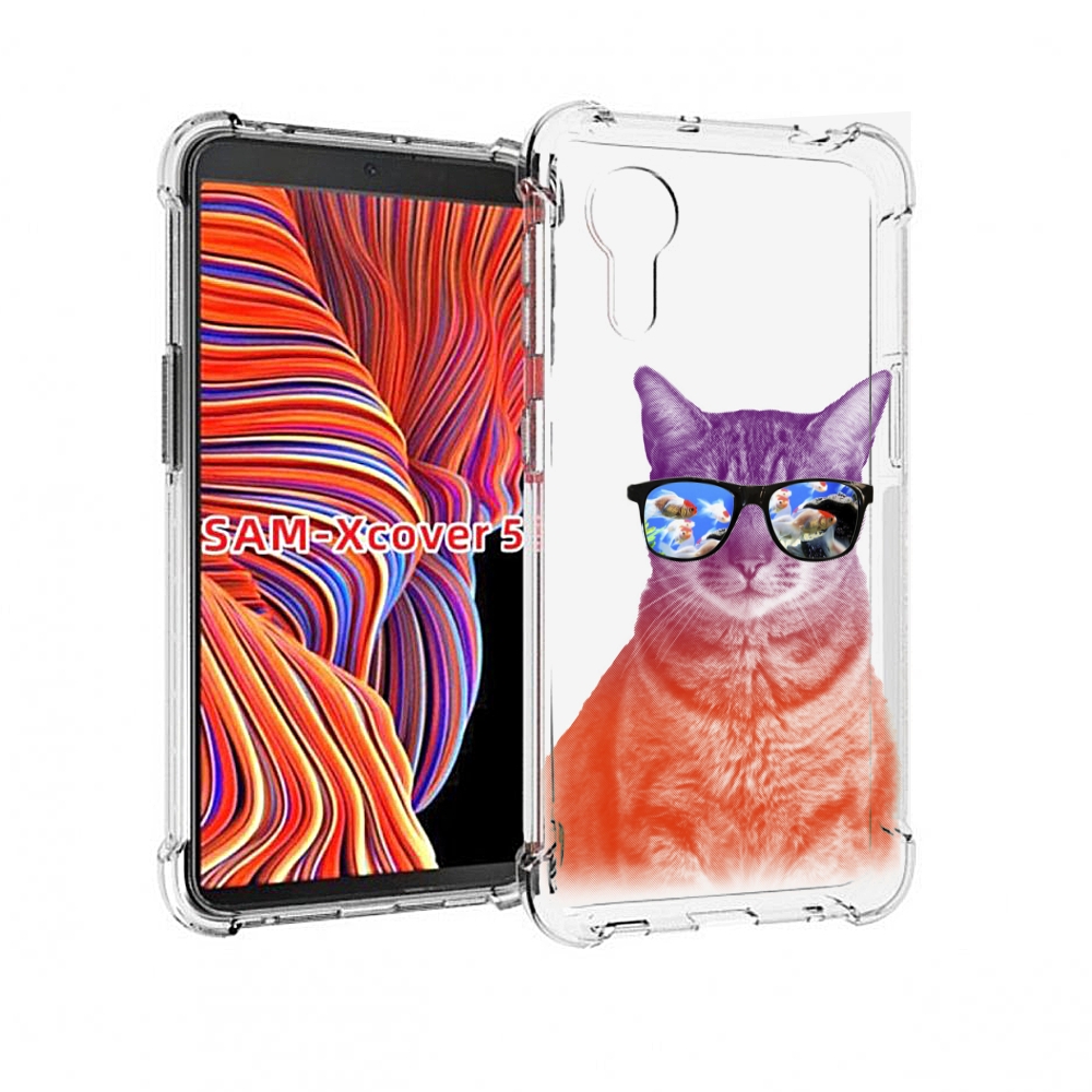 

Чехол MyPads крутой кот-2 для Samsung Galaxy Xcover 5, Прозрачный, Tocco