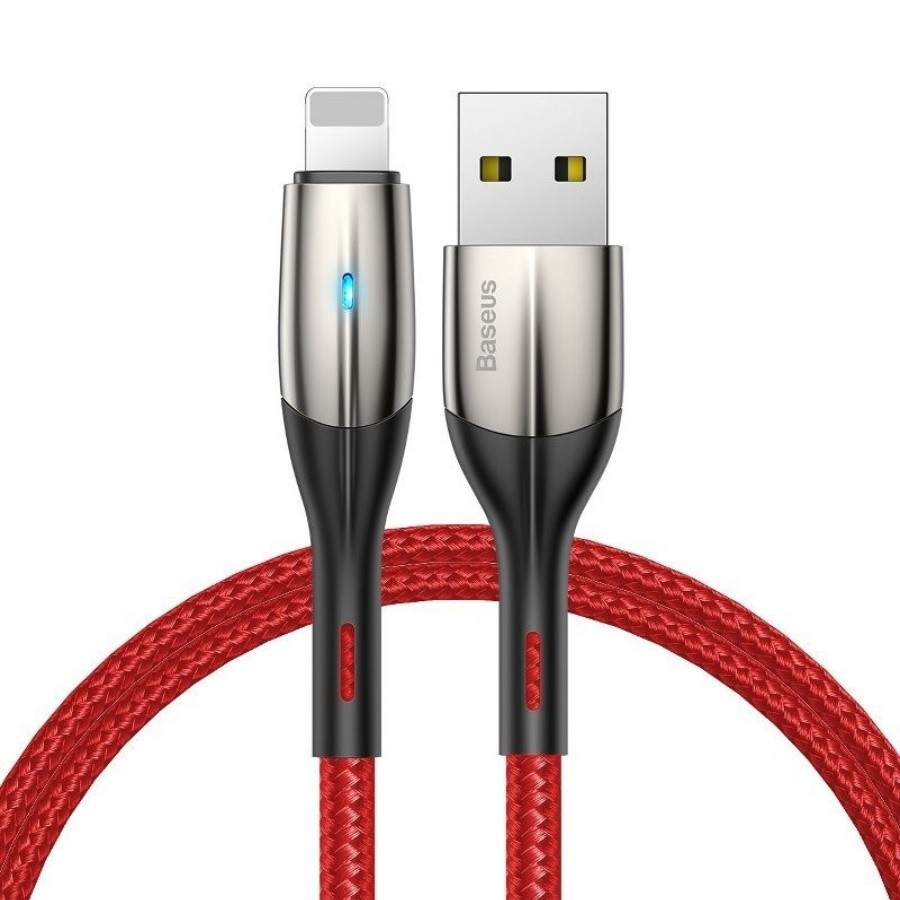 фото Кабель baseus horizontal usb - lightning 2.4a, 1 м, красный (calsp-b09)