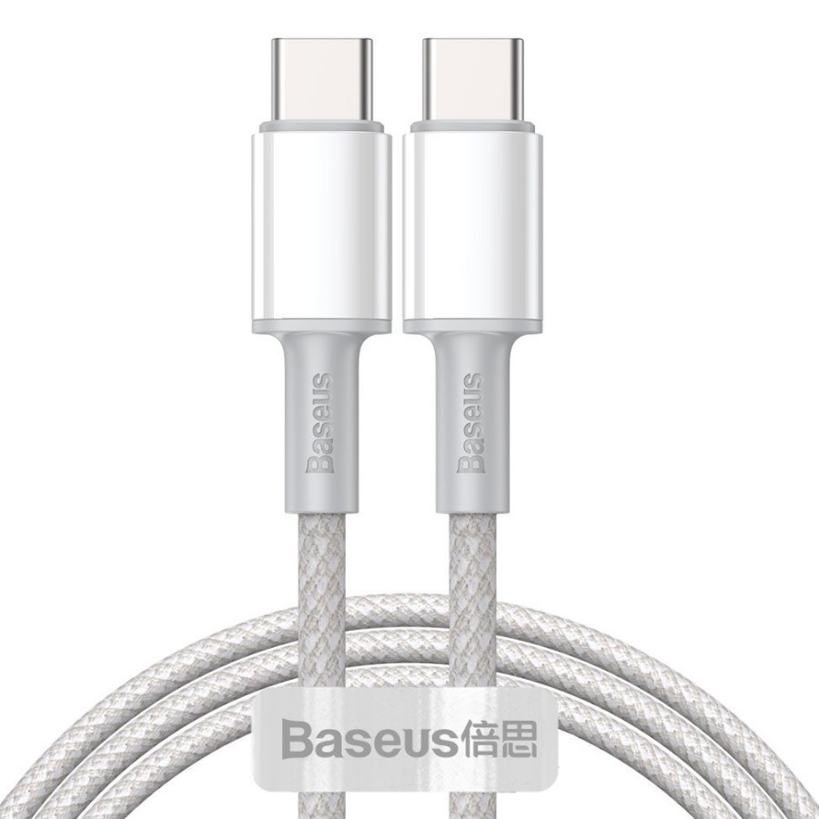 

Кабель Baseus High Density Type-C - Type-C 100W, 2 м, белый (CATGD-A02)
