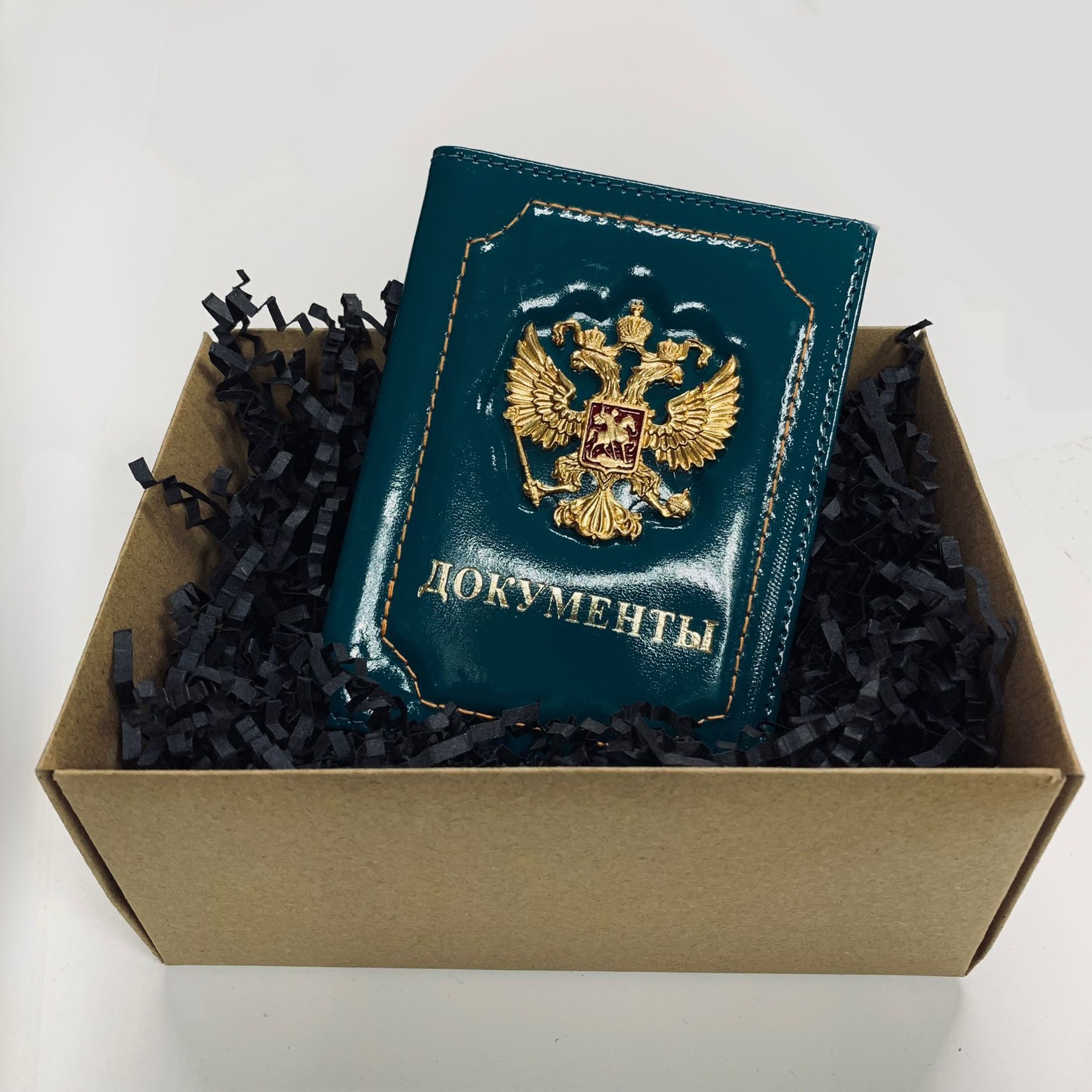 

Обложка для автодокументов NoBrand Герб зеленая, Зеленый, Герб