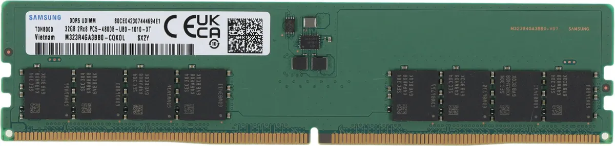 

Оперативная память Samsung (M323R4GA3BB0-CQKOD), DDR5 1x32Gb, 4800MHz