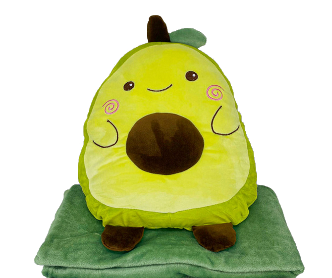 фото Игрушка-подушка mimis авокадо (с пледом) 33 см