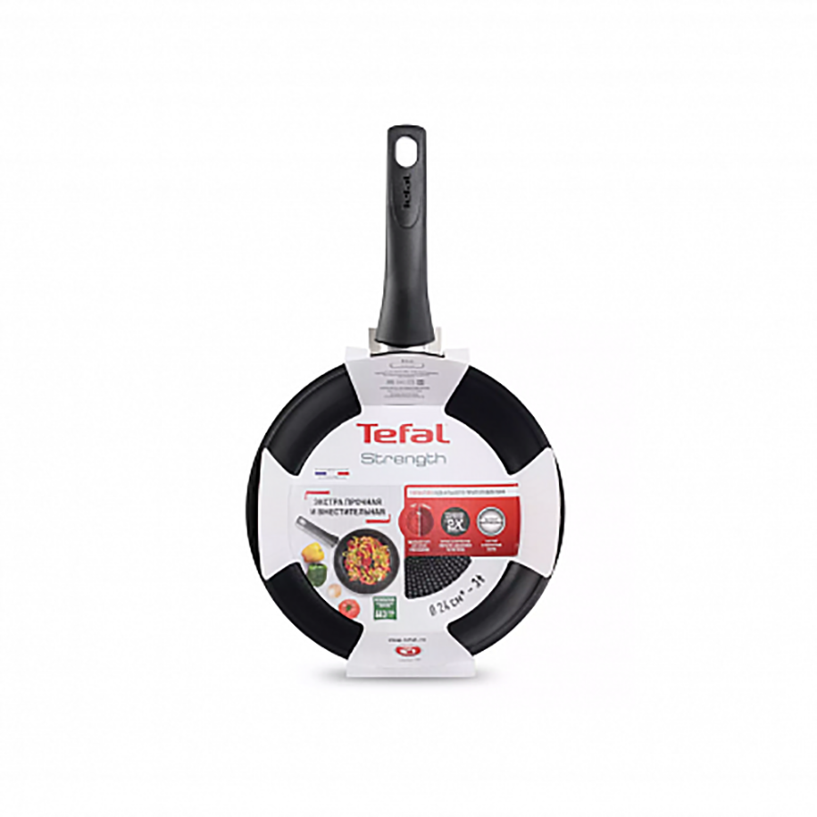 

Сковорода Tefal Strength, алюминиевая, 24 см, антипригарная, Черный, Стокмарт-Сковороды1-1