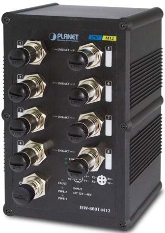 

Коммутатор Planet ISW-800T-M12 черный, ISW-800T-M12