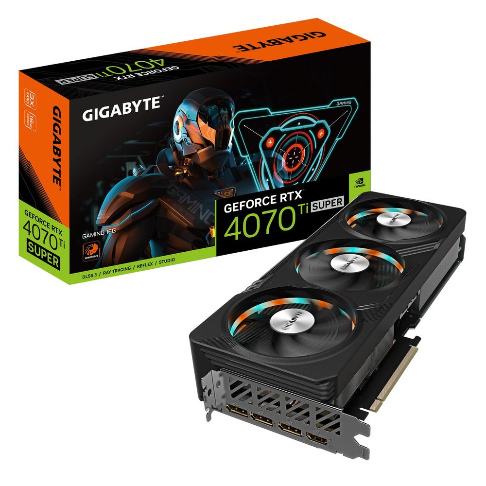 

Видеокарта GIGABYTE NVIDIA GeForce RTX 4070 Ti SUPER GAMING, GeForce RTX 4070 Ti SUPER GAMING