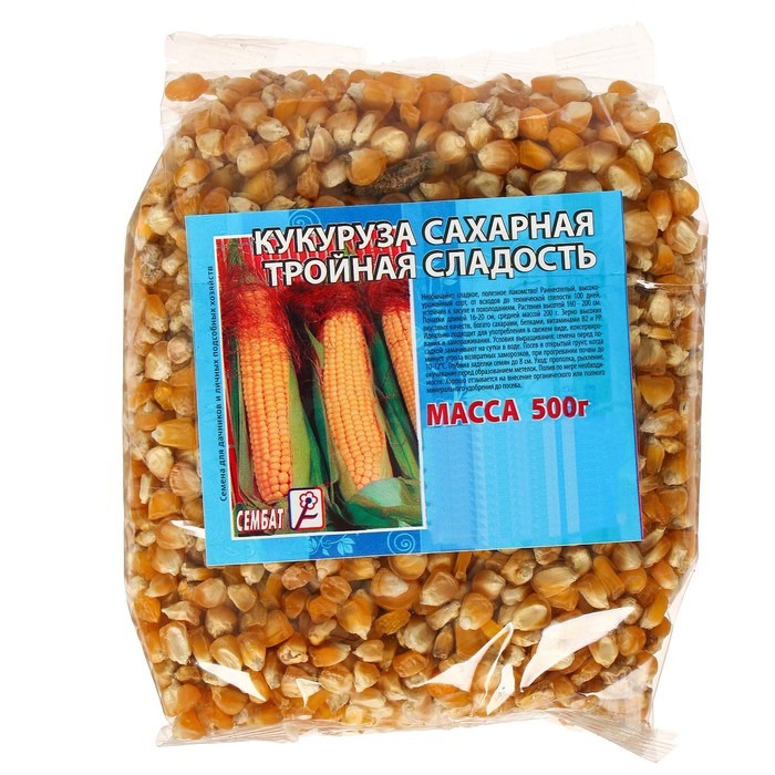 

Семена кукуруза Сембат Тройная сладость 4662850 1 уп., Семена Кукуруза сахарная "Тройная сладость", 500 г