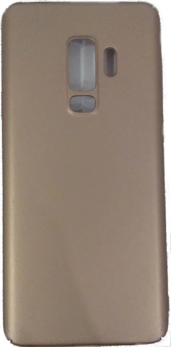 Накладка PC для Samsung Galaxy G965 S9+ с Soft Touch покрытием золотой