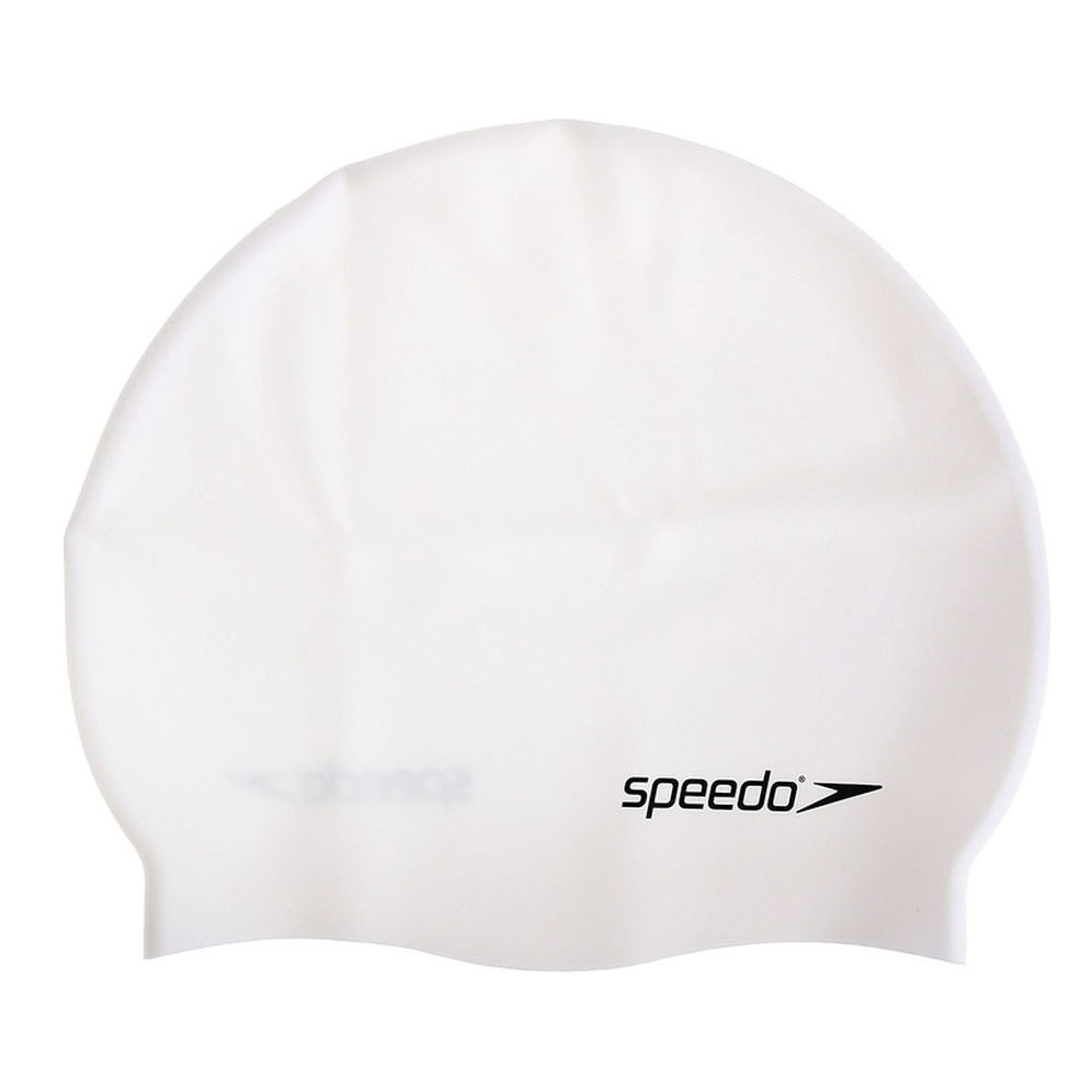 

Шапочка для плавания детская SPEEDO Plain Flat Silicone Cap Jr силикон белый, Plain Flat Silicone Cap Jr