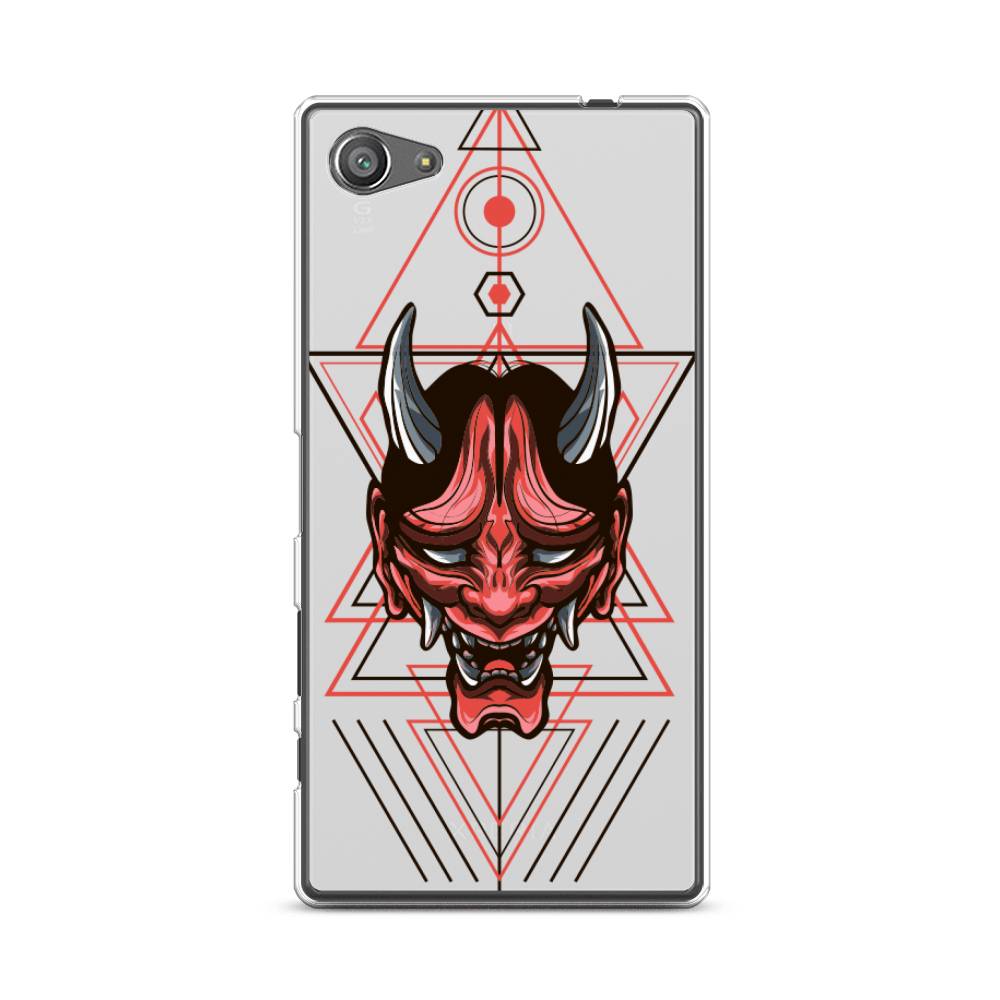 

Чехол на Sony Xperia Z5 compact "Hanya Oni mask", Серый;красный;черный, 52250-4