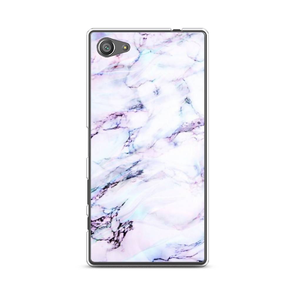 

Чехол на Sony Xperia Z5 compact "Радужный мрамор", Серый;фиолетовый, 52250-3
