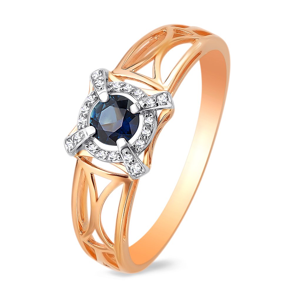 

Кольцо из золота р. , 585Gold 101011527, сапфир\бриллиант, 101011527