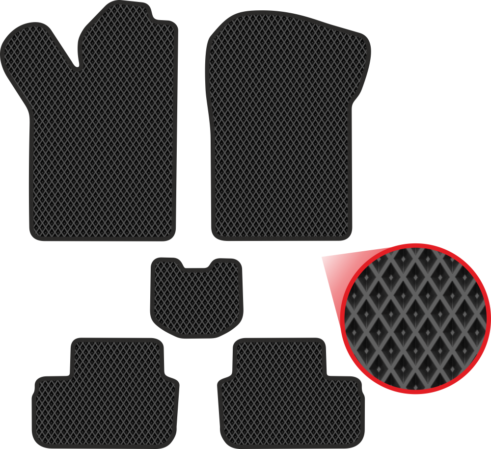 

Комплект ковриков в салон Kupi-Kovrik EVA для Lada 2113 (2004-2013), чёрные