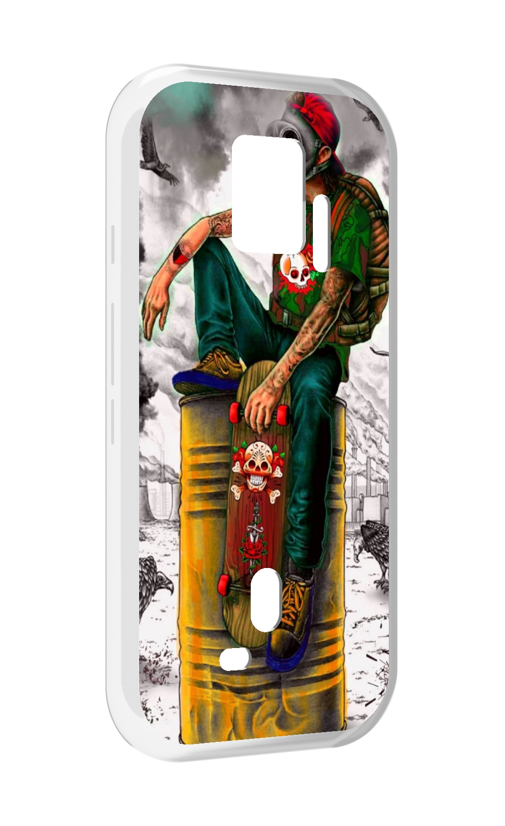 

Чехол MyPads скейтер в противогазе для ZTE Nubia Red Magic 7S Pro, Прозрачный, Tocco
