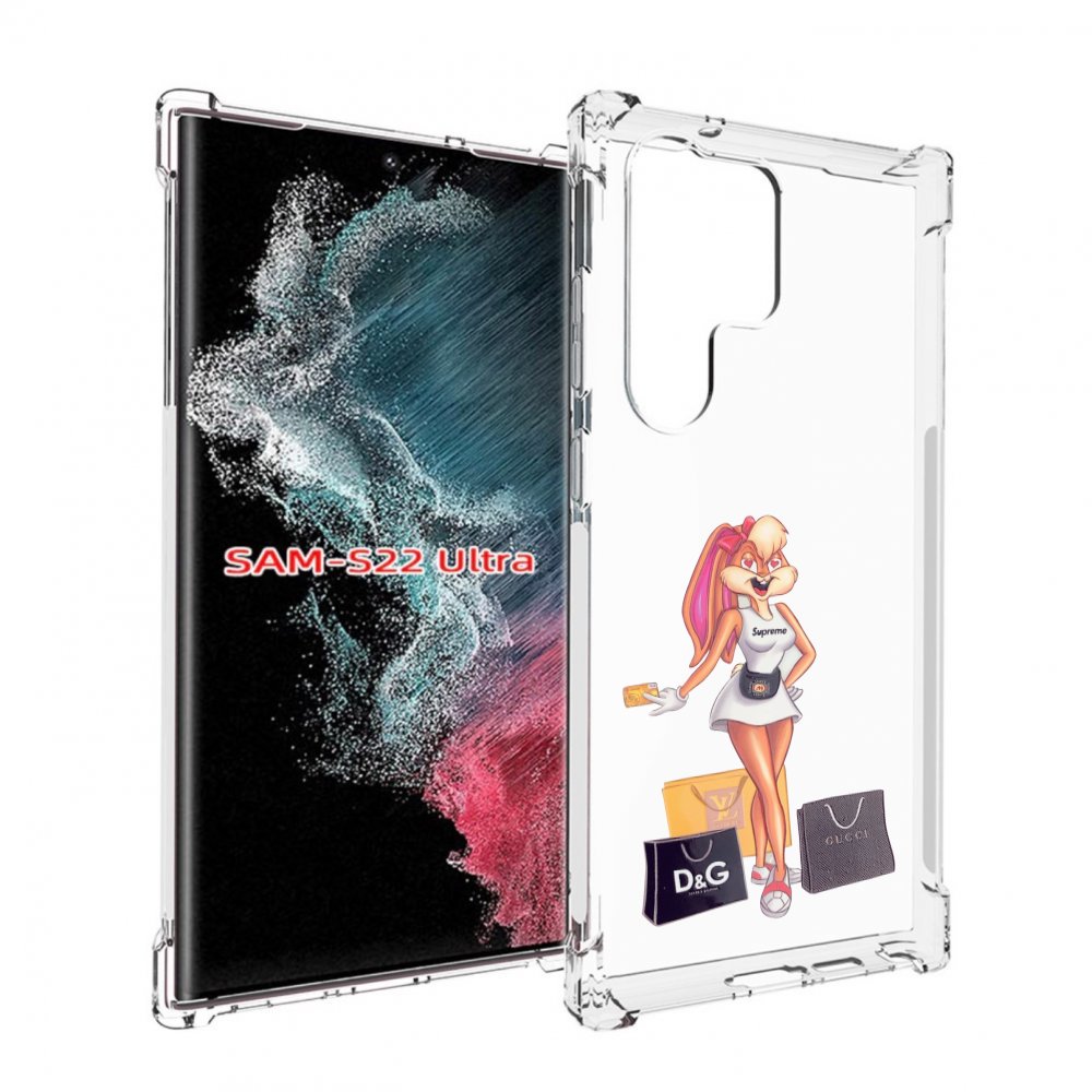 

Чехол MyPads модница-зайка женский для Samsung Galaxy S23 Ultra, Прозрачный, Tocco