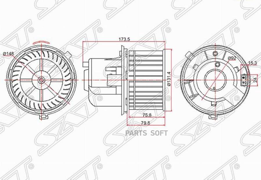 

Двигатель отопителя SAT ST7188531 FORD TRANSIT 06-