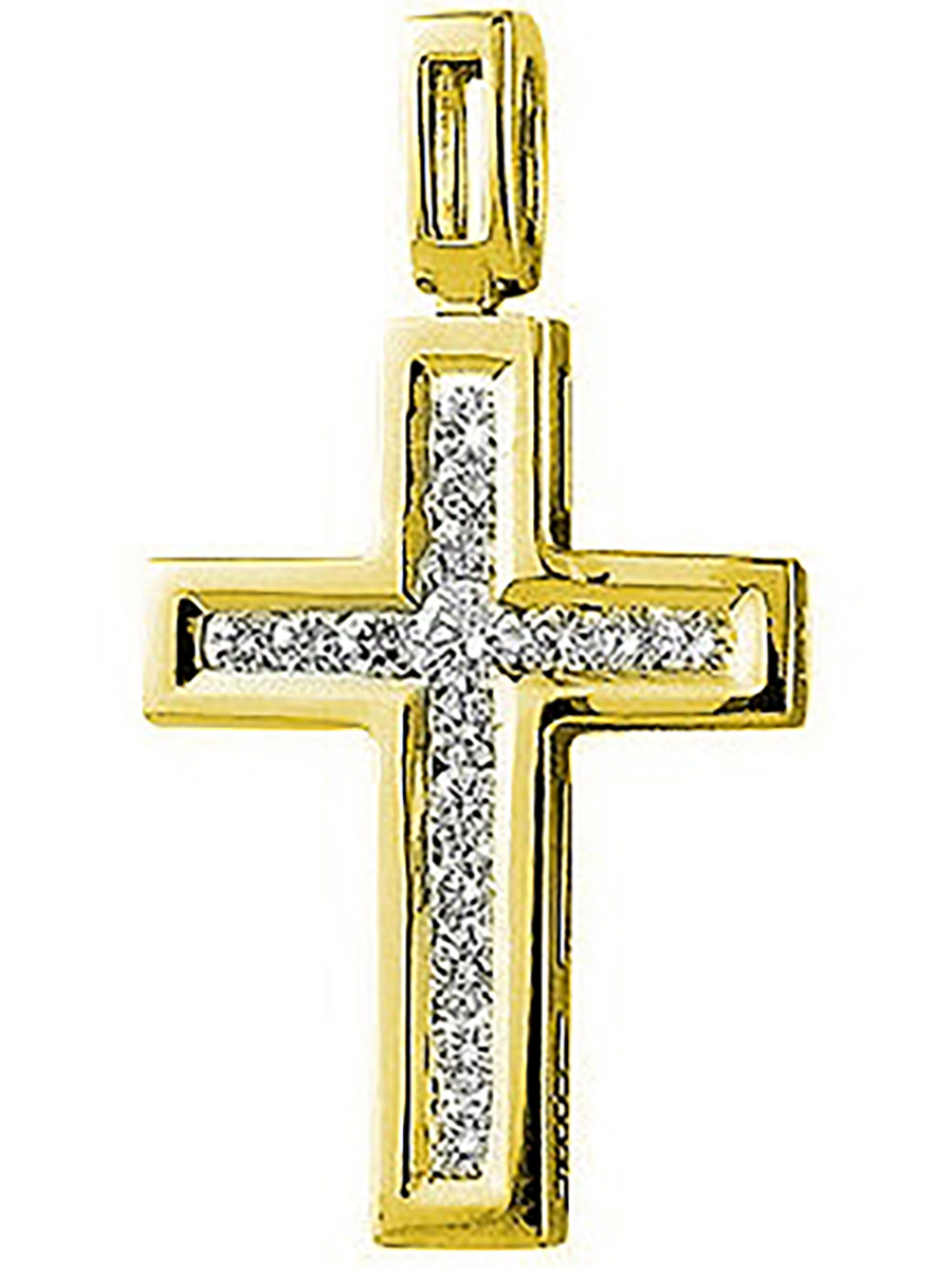 

Крестик из жёлтого золота с 17 бриллиантами Master Brilliant 8-169, 8-169