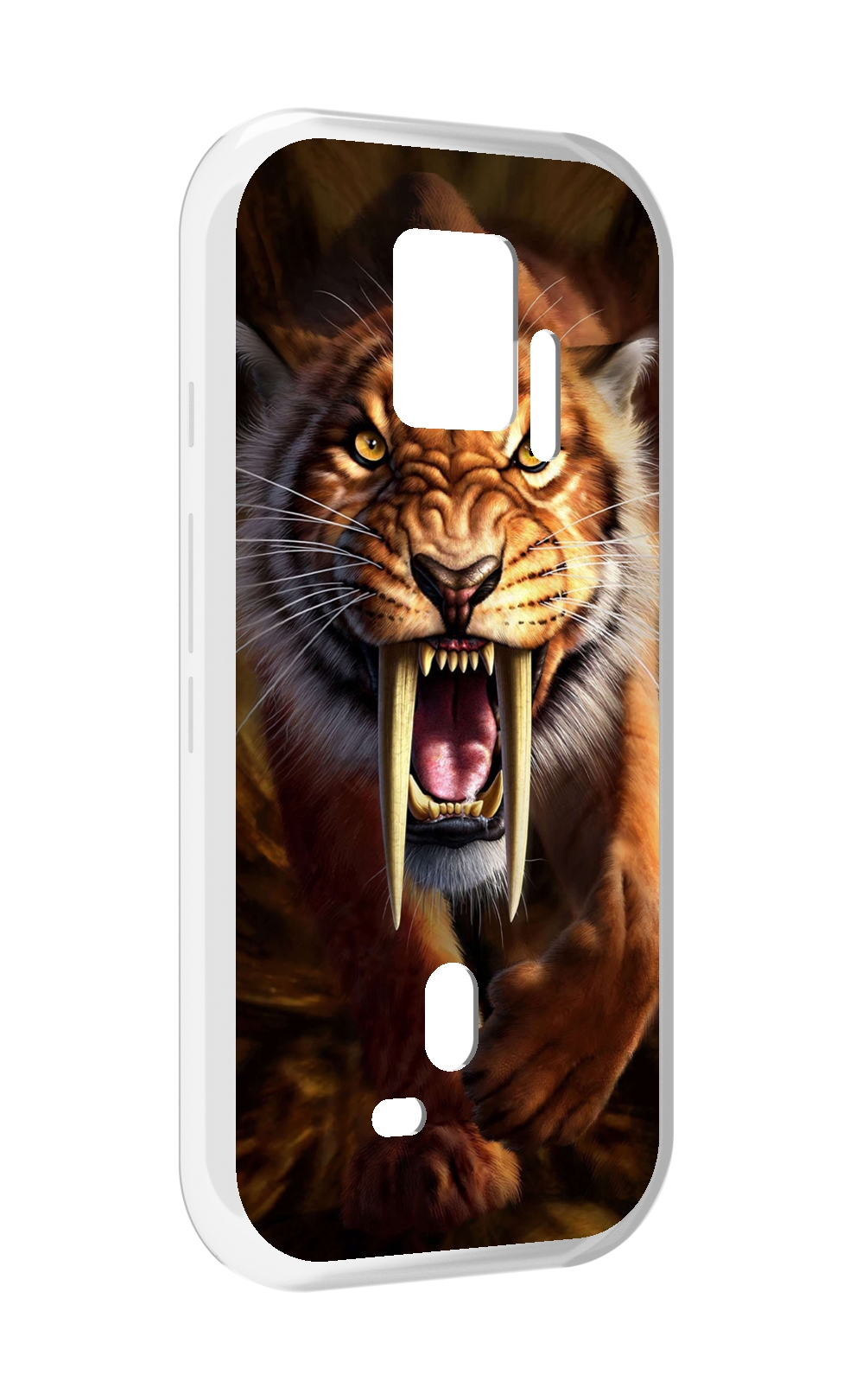 

Чехол MyPads саблезубый злой тигр для ZTE Nubia Red Magic 7S Pro, Прозрачный, Tocco