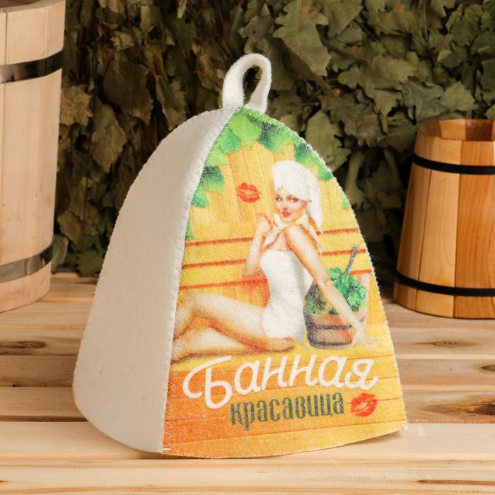 

Шапка для бани Банная забава Банная красавица 4364855  разноцветный, Банная красавица