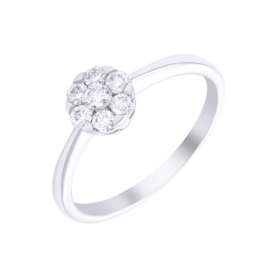 

Кольцо из золота р. , Джей Ви R37945-10_KO_WG, бриллиант, R37945-10_KO_WG