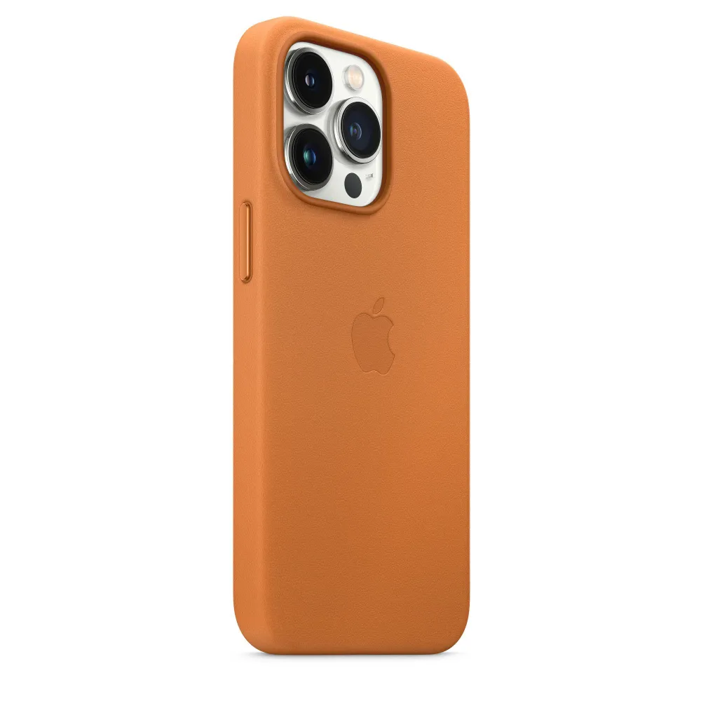 

Чехол защитный кожаный c MagSafe для iPhone 13 Pro Светло-коричневый, Iphone 13 PRO