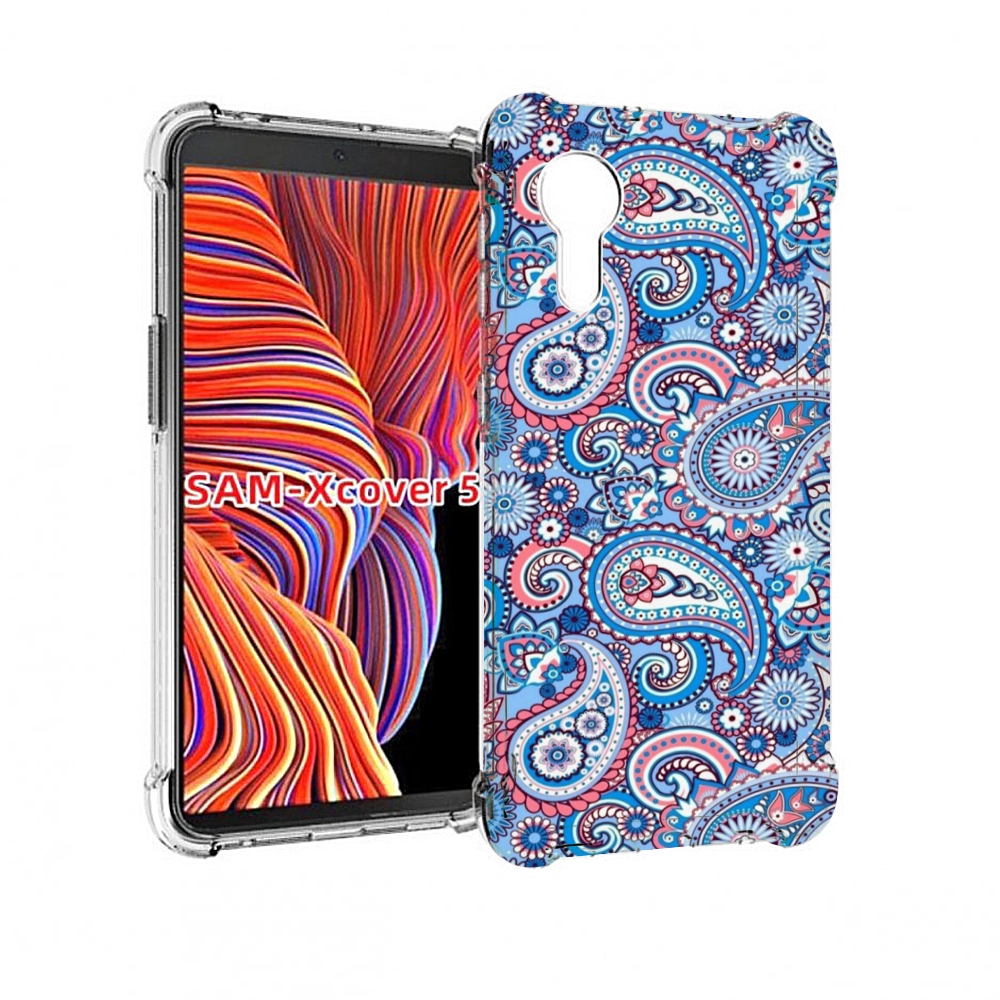 

Чехол MyPads красивый голубой арнамент для Samsung Galaxy Xcover 5, Прозрачный, Tocco