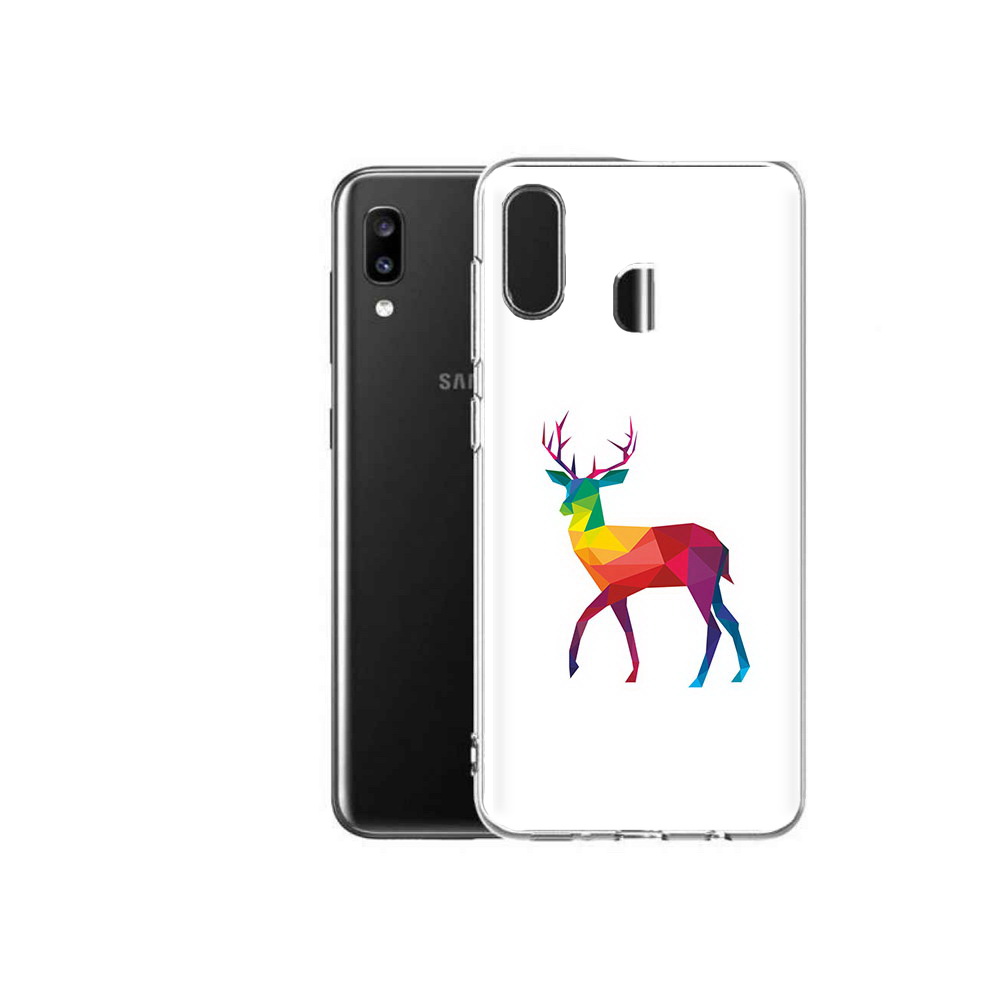 

Чехол MyPads Tocco для Samsung Galaxy A20 геометрический олень, Прозрачный, Tocco
