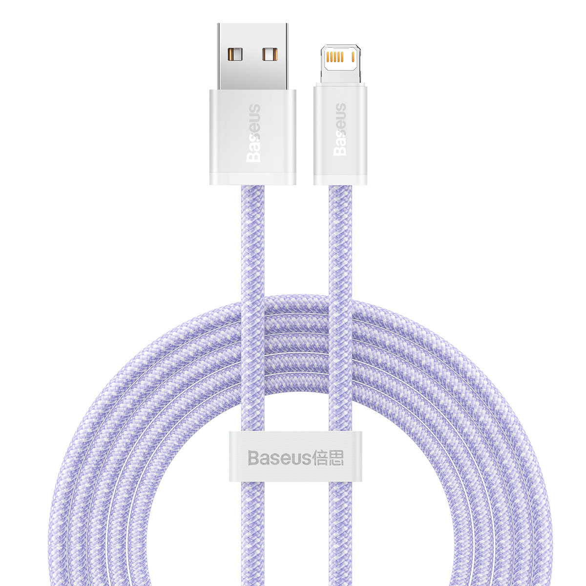 

Кабель Baseus Dynamic USB - Lightning 2.4A, 2 м, фиолетовый/белый (CALD000505)