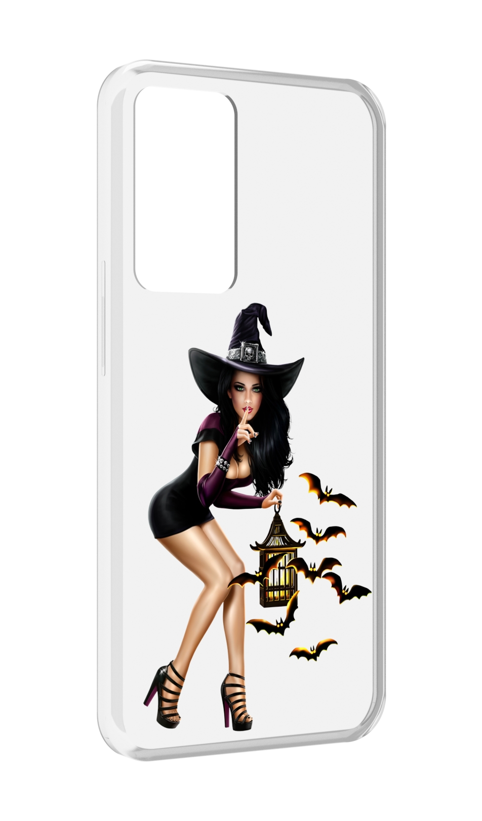 

Чехол MyPads девушка-ведьма женский для OPPO Reno 8 Lite, Прозрачный, Tocco
