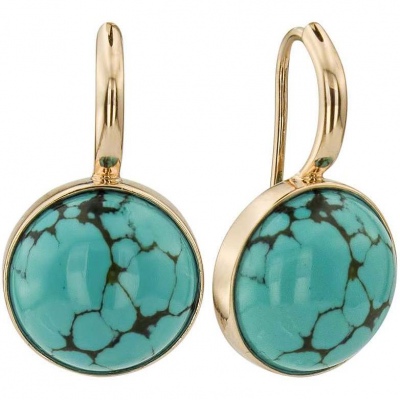 

Серьги из желтого золота ALORIS 1712Б, бирюза, 1712Б