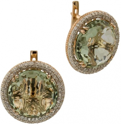 

Серьги из желтого золота ALORIS 1734АзКц, фианит, 1734АзКц