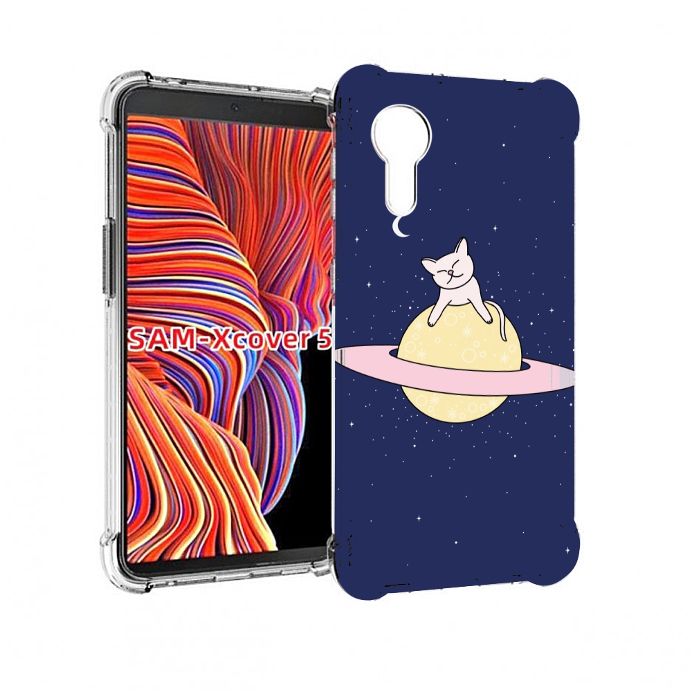 

Чехол MyPads котик на планете для Samsung Galaxy Xcover 5, Прозрачный, Tocco